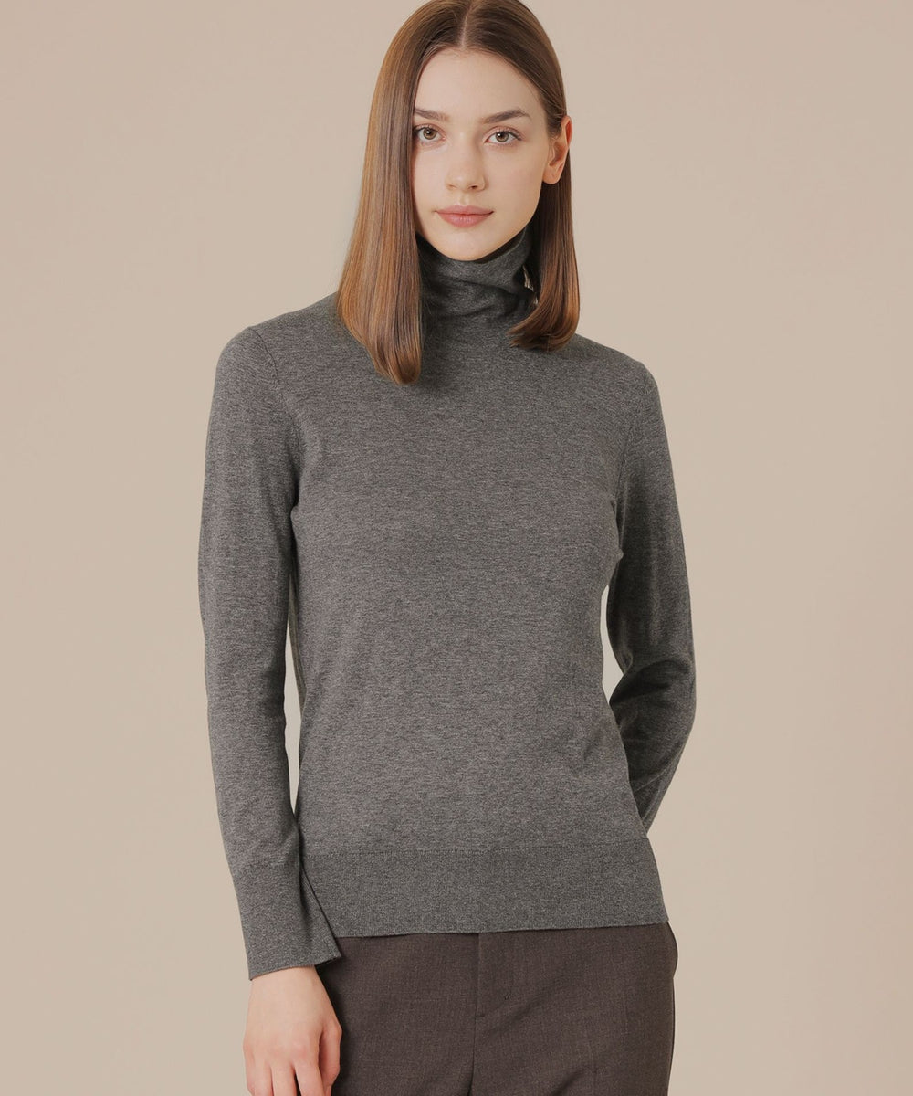 SUPER FINE LAB.】メルテッドサウラコットンタートルネックプル
