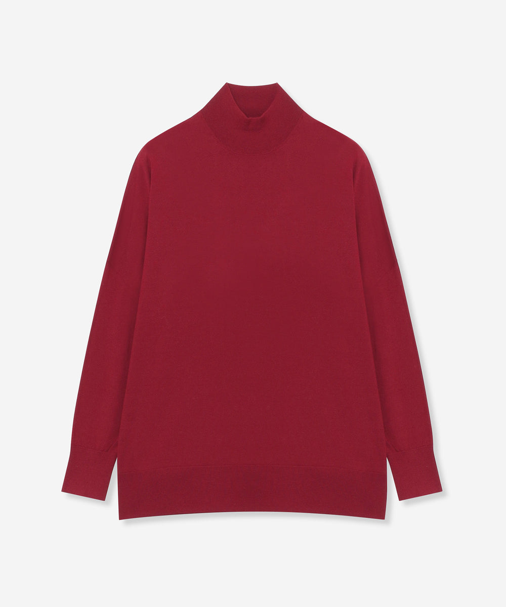 WEB・一部店舗限定】ウールハイネックニットプルオーバー(トップス