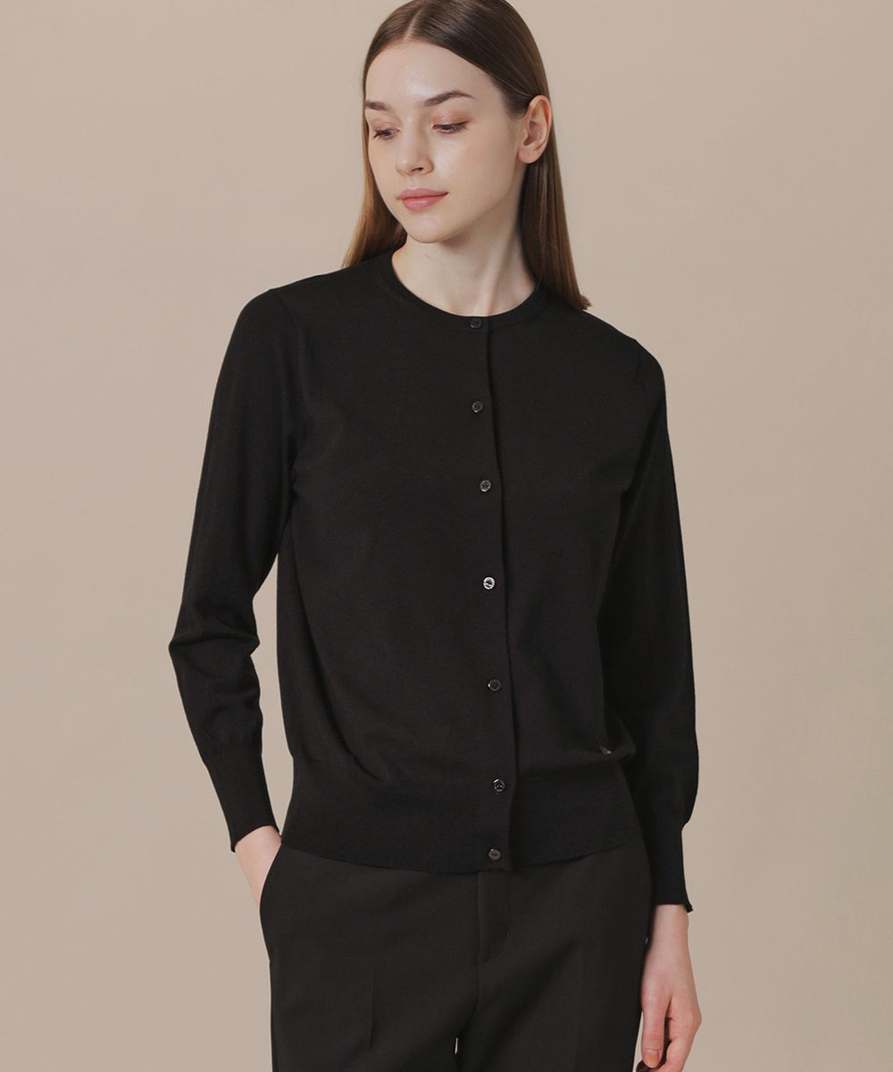 WEB・一部店舗限定】クリアニットプレーンカーディガン(トップス