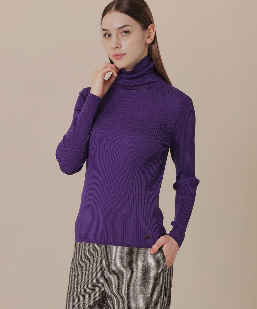 【新品・未使用】マッキントッシュ ロンドン　リブ　タートル　ウォシャブル WEB・一部店舗限定】クリアニットリブタートル(トップス