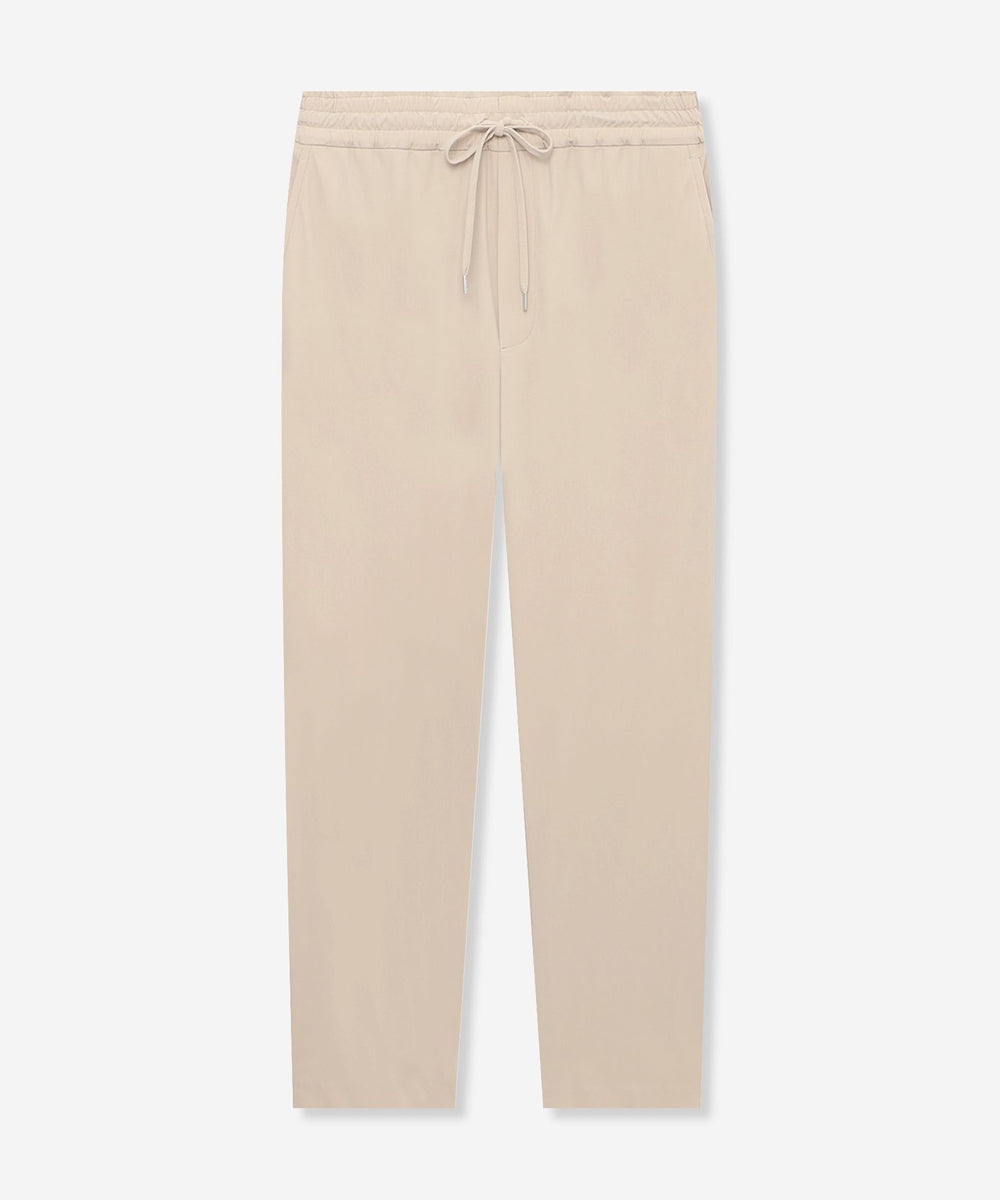 【ベージュ3】モノグラムロゴ柄 ジャージー テーパード クロップドパンツ (WOMENS) KOEISTORE（コウエイストア） テーパードパンツ レディース 春 夏 春夏