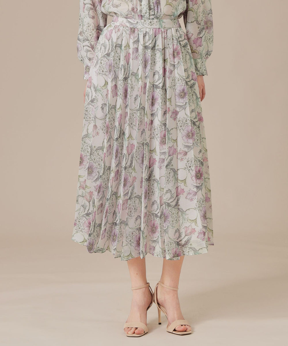 【現行品】マッキントッシュロンドン　ビーハイブプリントスカート　三陽商会　36 現行品】マッキントッシュロンドン ビーハイブプリントスカート