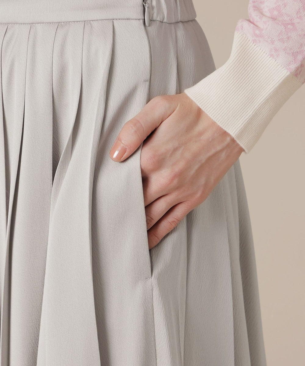 Precious12月号】ハンマーサテンプリーツスカート(スカート