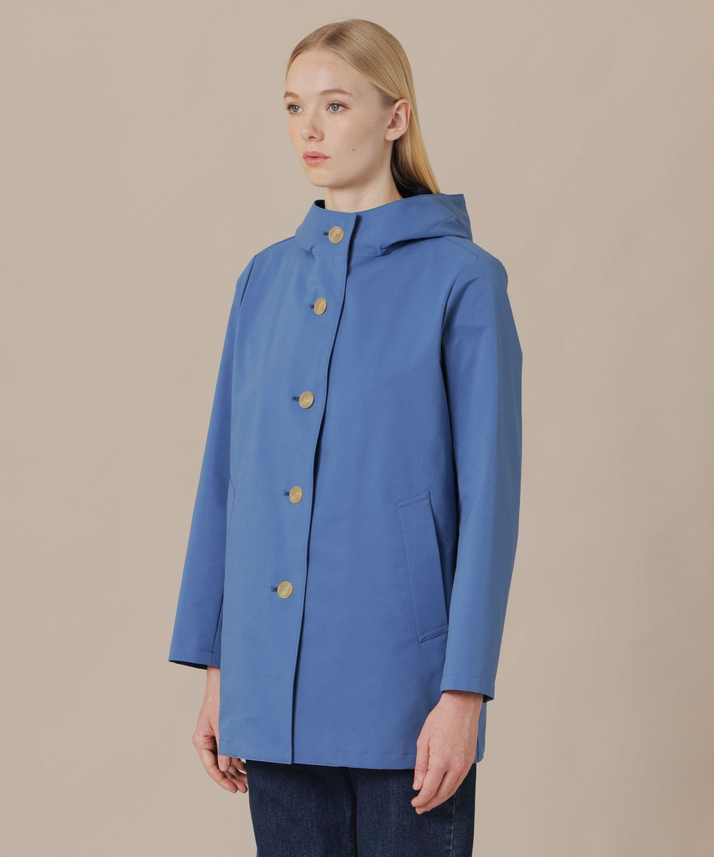 L】【CHRYSTON/クリストン】バイカラーソロタフタフーデッドコート