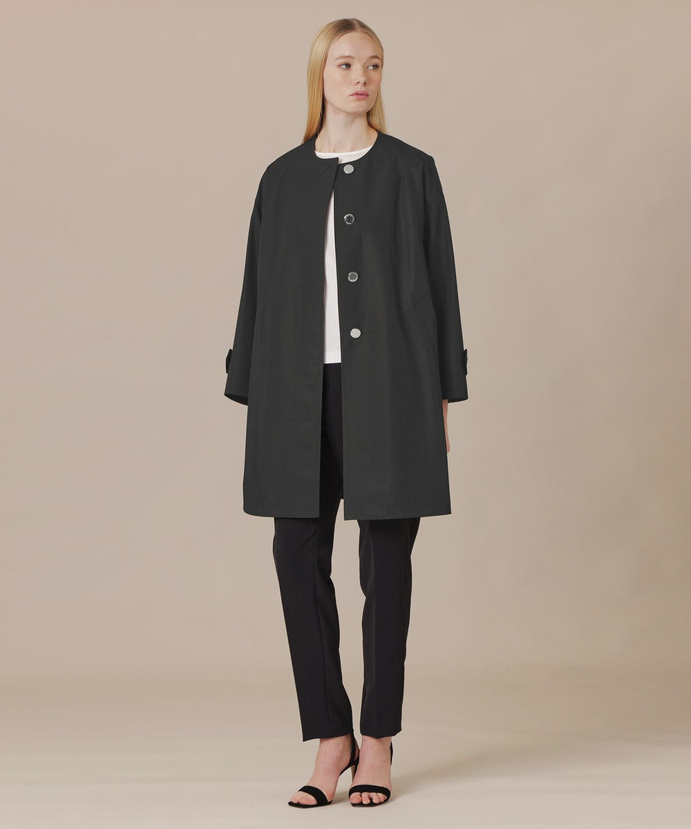 L】【ROSLEY/ロズリー】ウエザーコットンノーカラーコート(コート