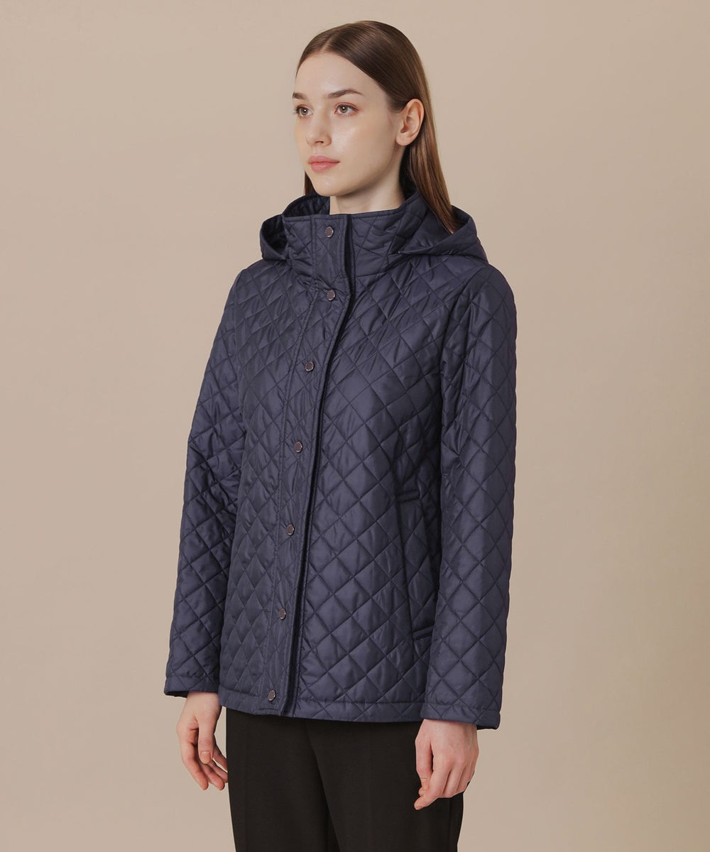 L】キルティングタフタフーデットショートコート(コート)｜MACKINTOSH