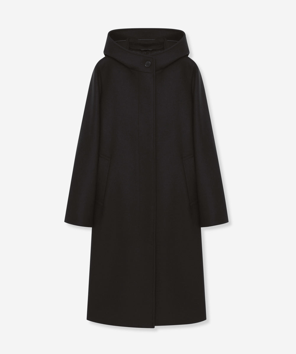 L】【CHRYSTON/クリストン】ウールダブルクロスメルトンフーデット