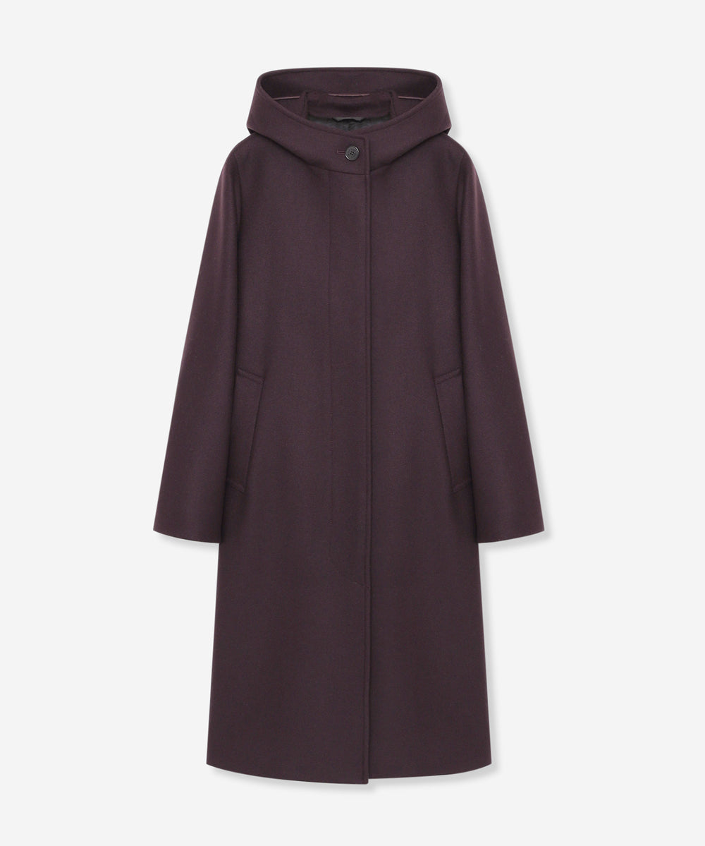 L】【CHRYSTON/クリストン】ウールダブルクロスメルトンフーデット