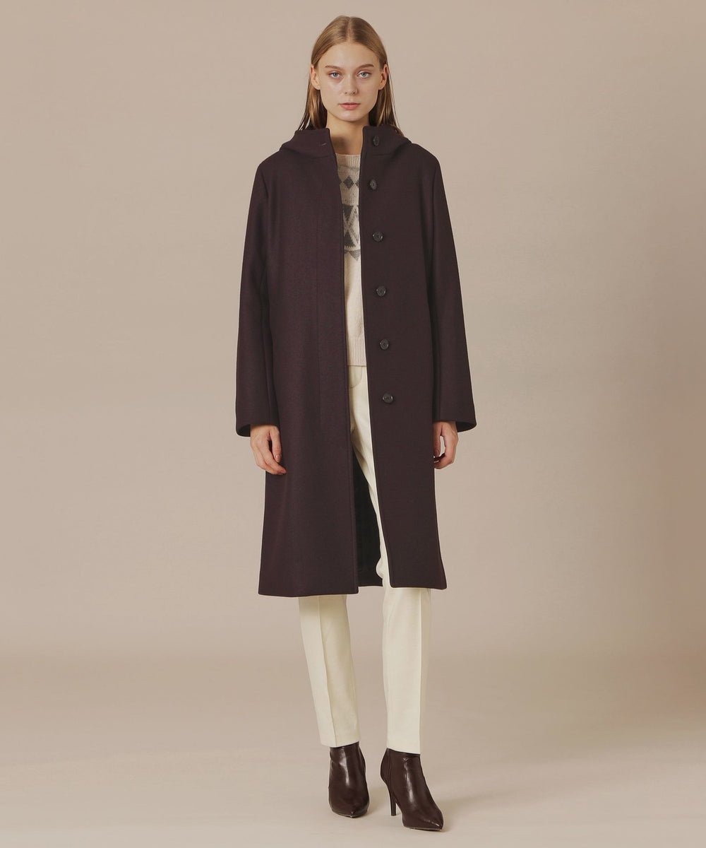 L】【CHRYSTON/クリストン】ウールダブルクロスメルトンフーデット