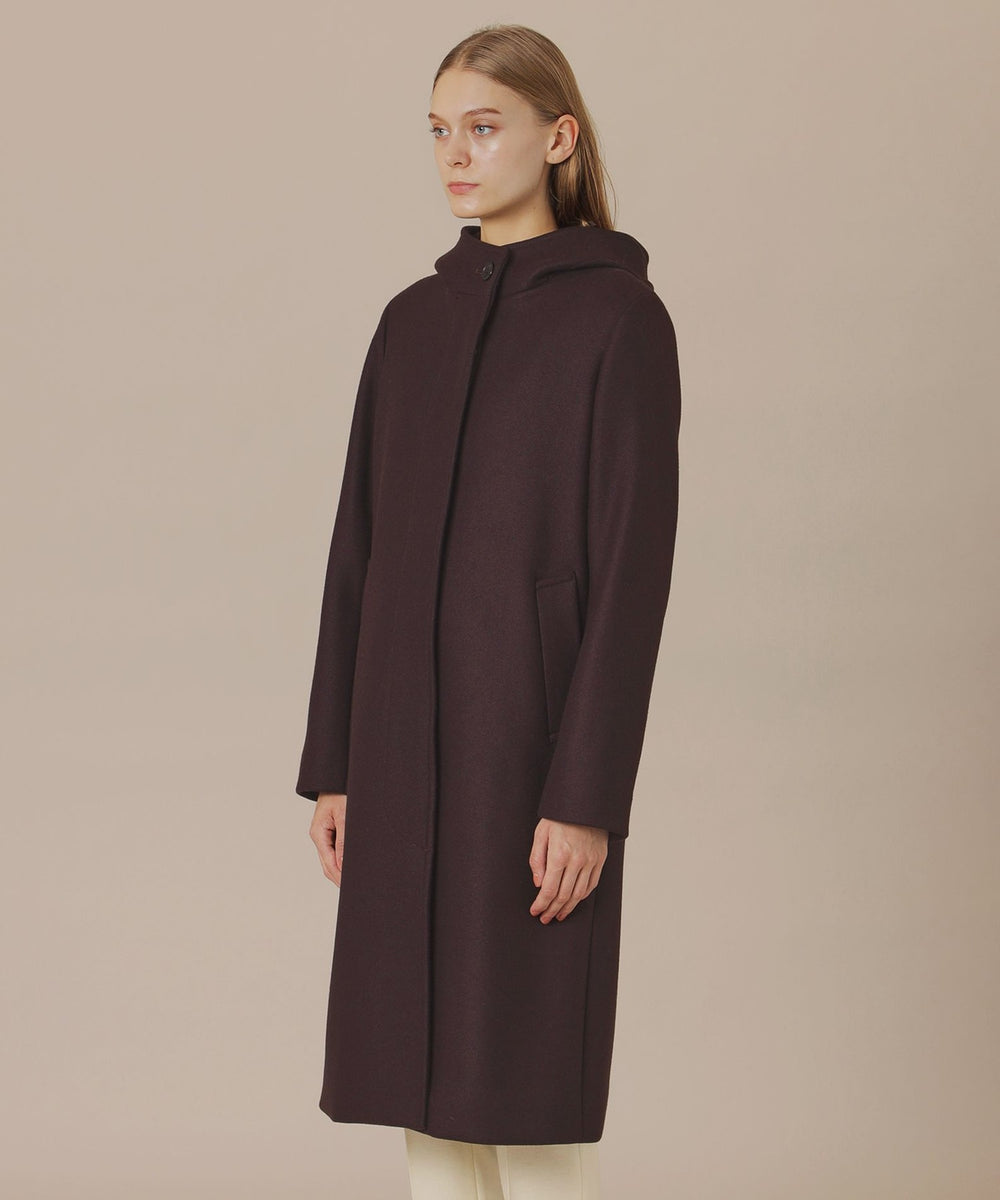 L】【CHRYSTON/クリストン】ウールダブルクロスメルトンフーデット