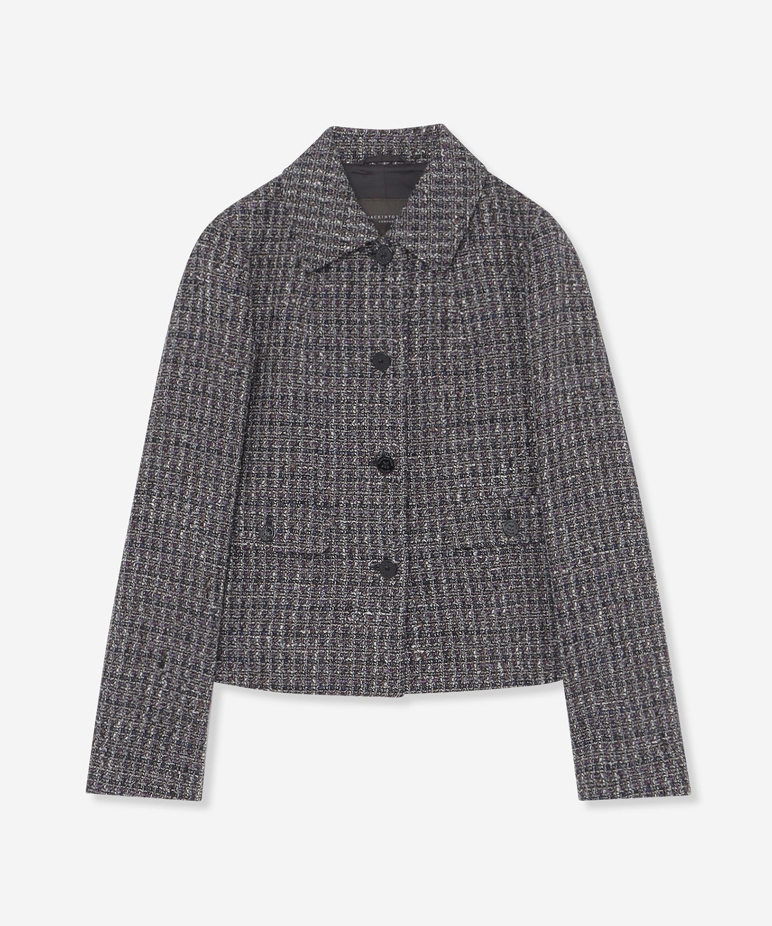 Mackintosh London ライナー付き 裏地チェック柄 ジャケット L L】ツイードステンカラージャケット(ジャケット)｜MACKINTOSH LONDON