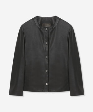 L】ノーカラーレザージャケット(ジャケット)｜MACKINTOSH LONDON