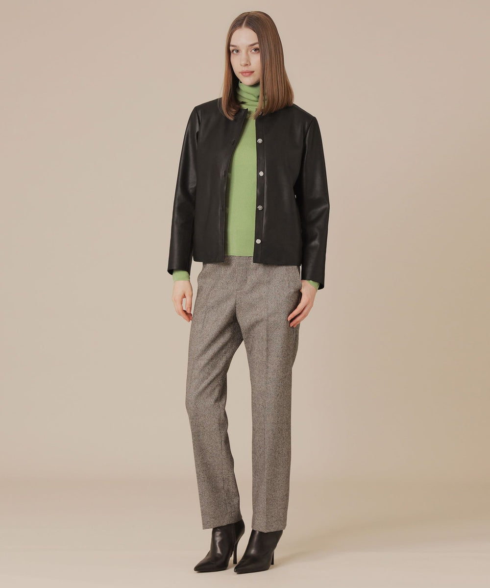 L】ノーカラーレザージャケット(ジャケット)｜MACKINTOSH LONDON