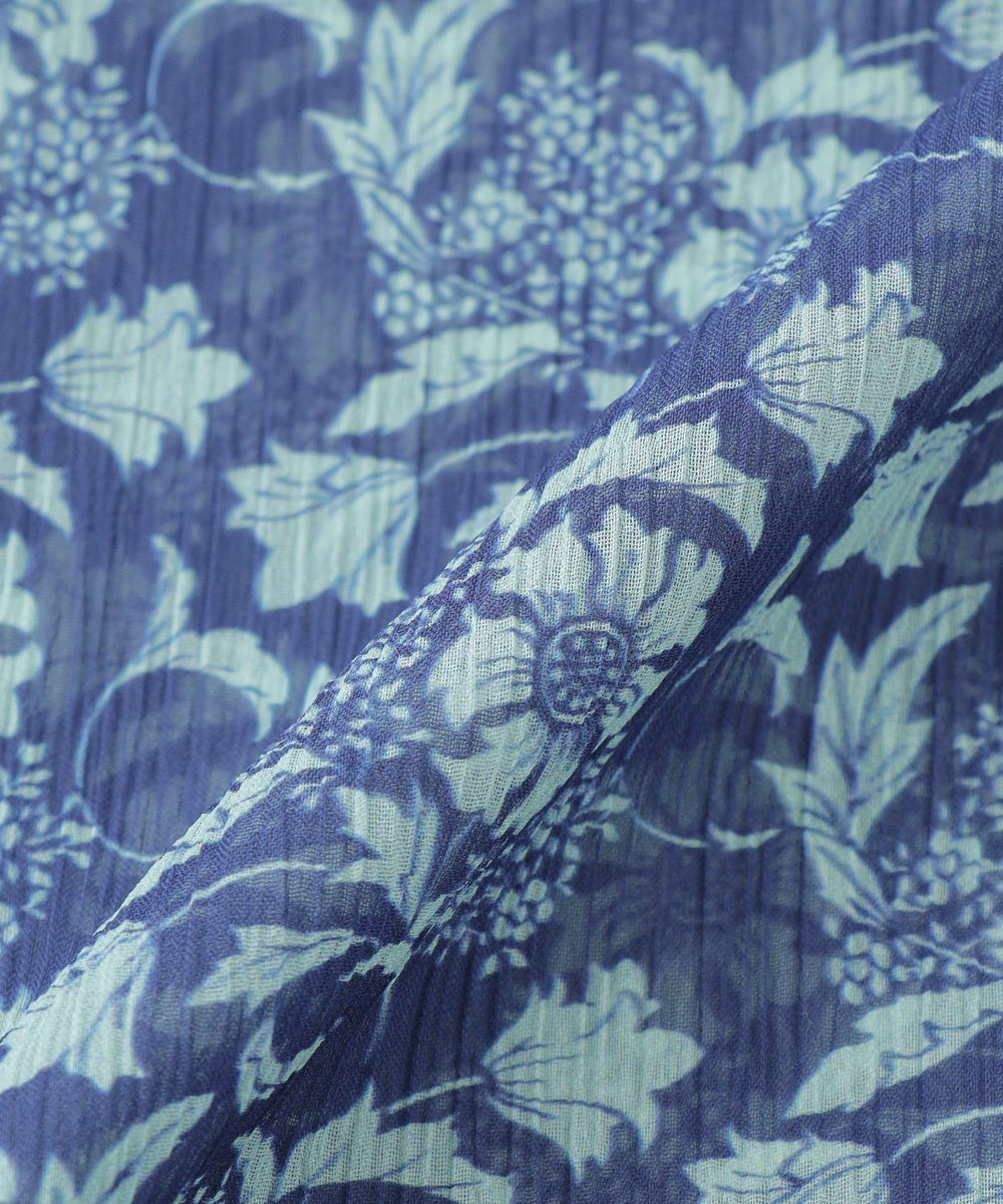 L】【BIBURY FLOWER】バイカラーバイブリークレープワンピース