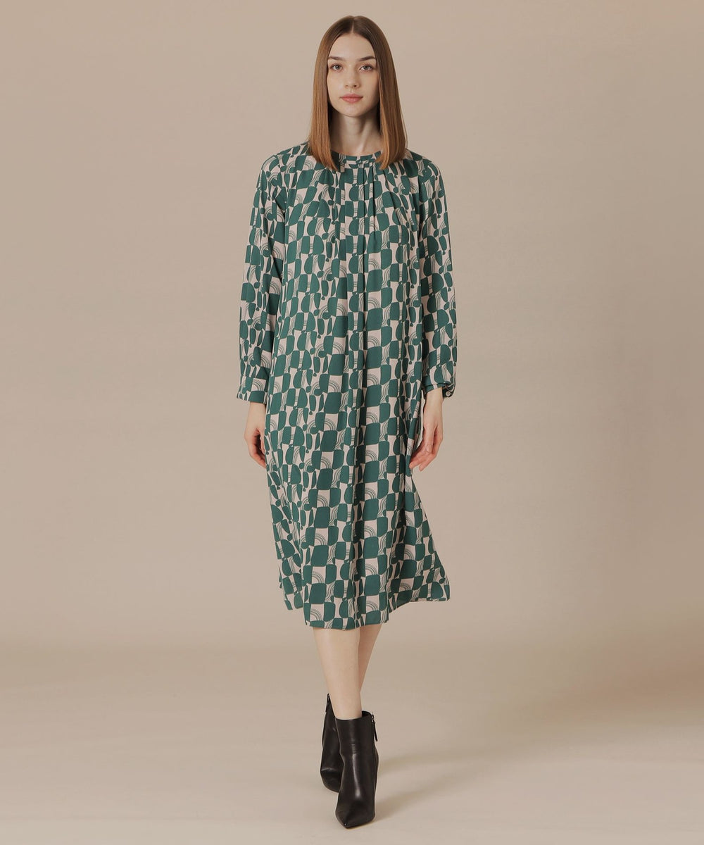L】レトロタイルプリントワンピース(ワンピース)｜MACKINTOSH LONDON