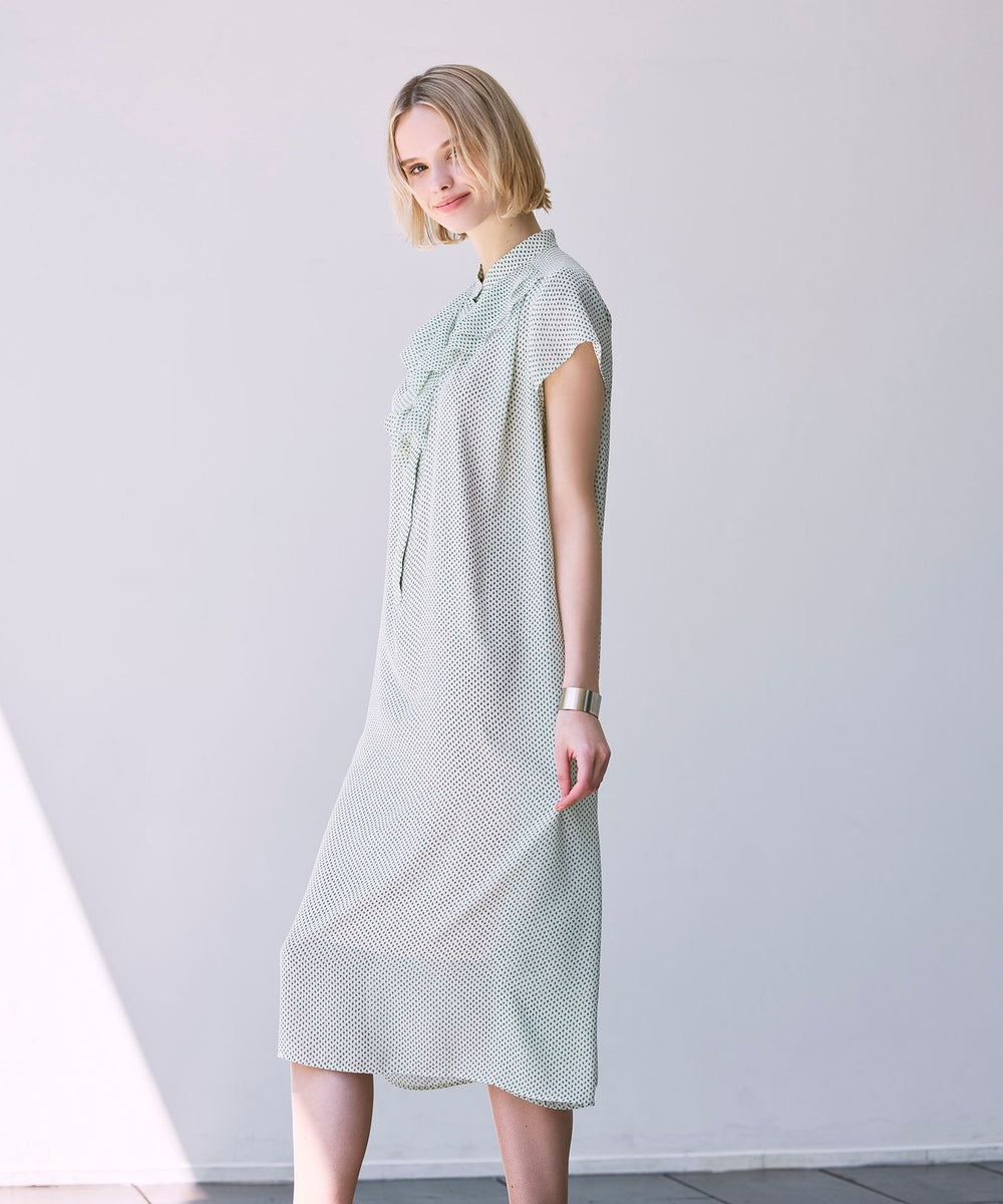 ワンダフルワールド勿忘草プリントマトンスリーブワンピース L】フラグメントプリントワンピース(ワンピース)｜MACKINTOSH LONDON