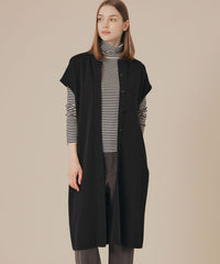 マッキントッシュロンドン　ブラックウールニットフレアロングワンピース38 セール】 【WEB・一部店舗限定】ライトウールジャージワンピース