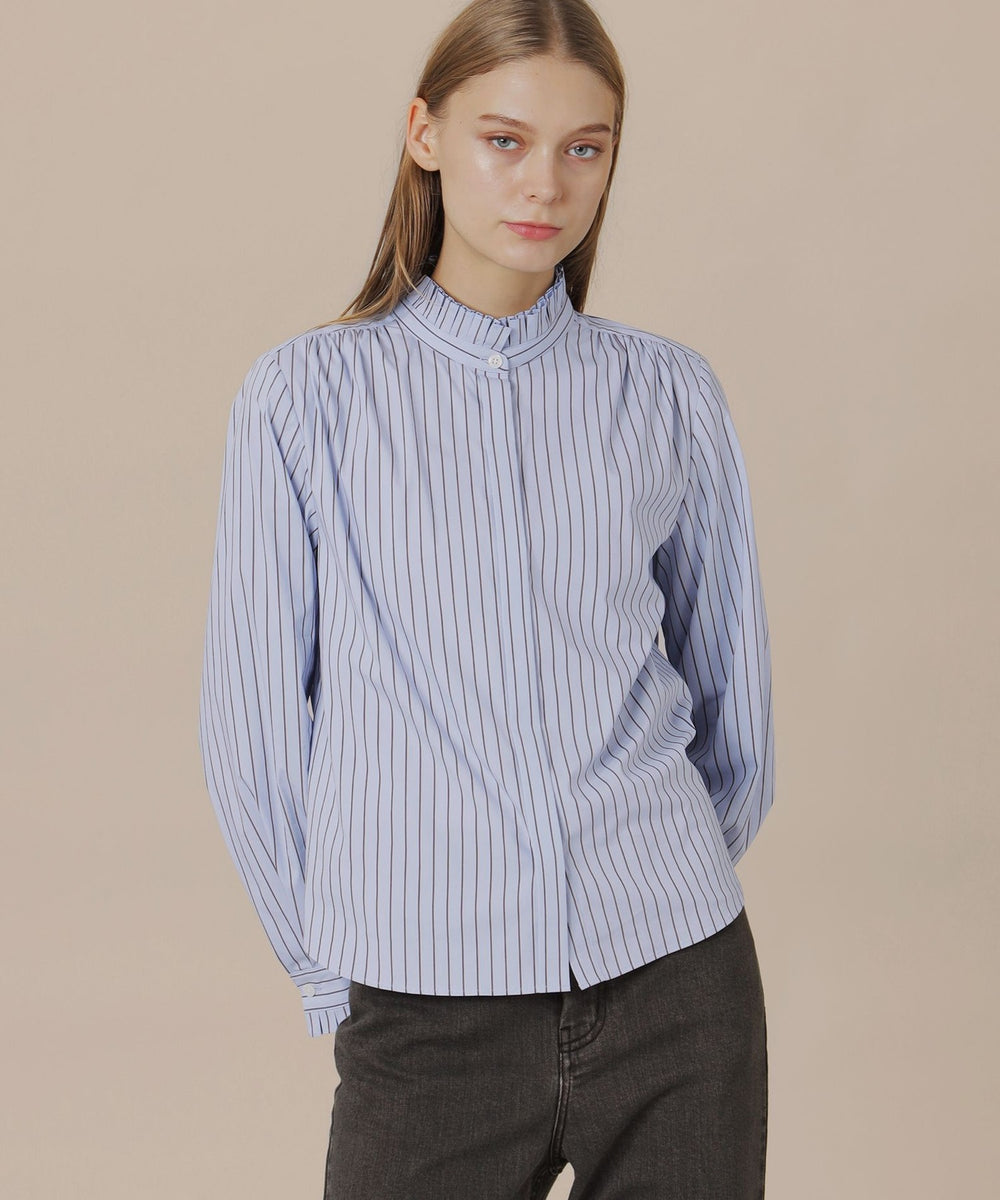 新品　MACKINTOSH LONDON マッキントッシュロンドン ブラウス L】ストレッチストライプブラウス(トップス)｜MACKINTOSH LONDON