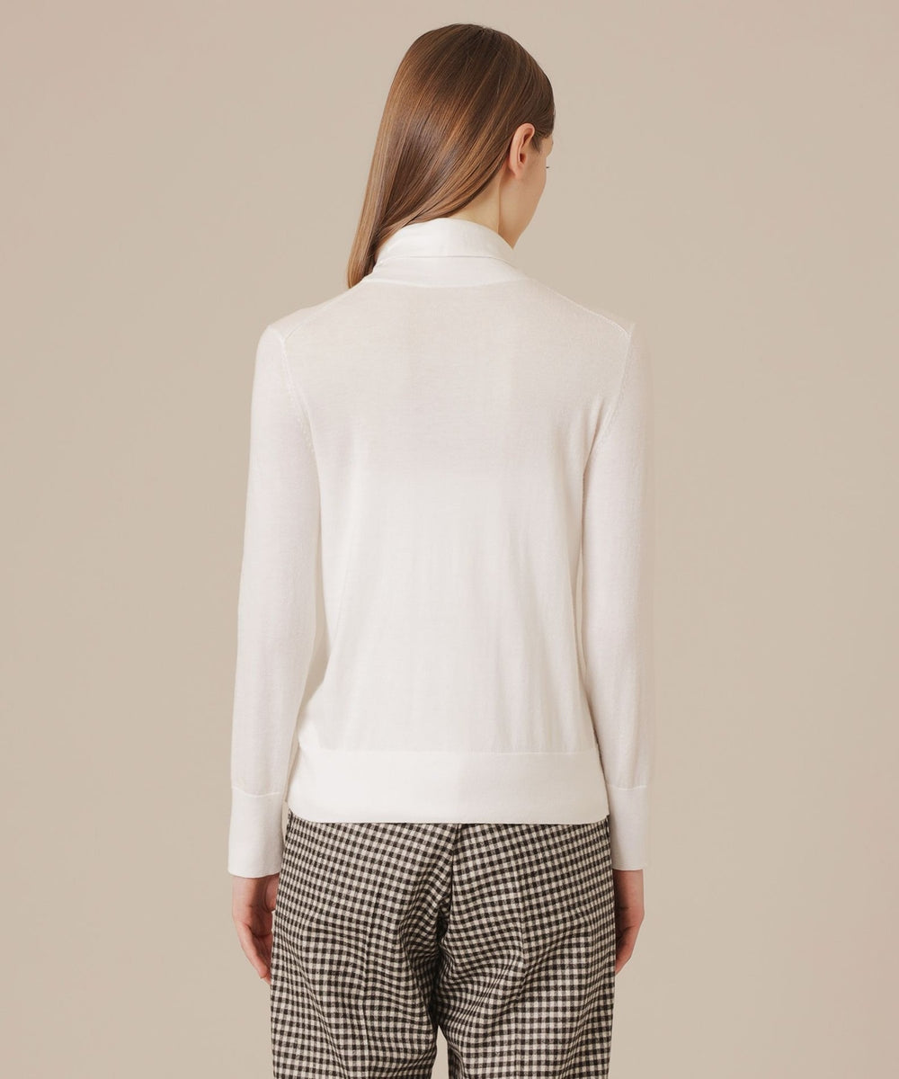 L】【SUPER FINE LAB.】メルテッドサウラコットンタートルネックプル