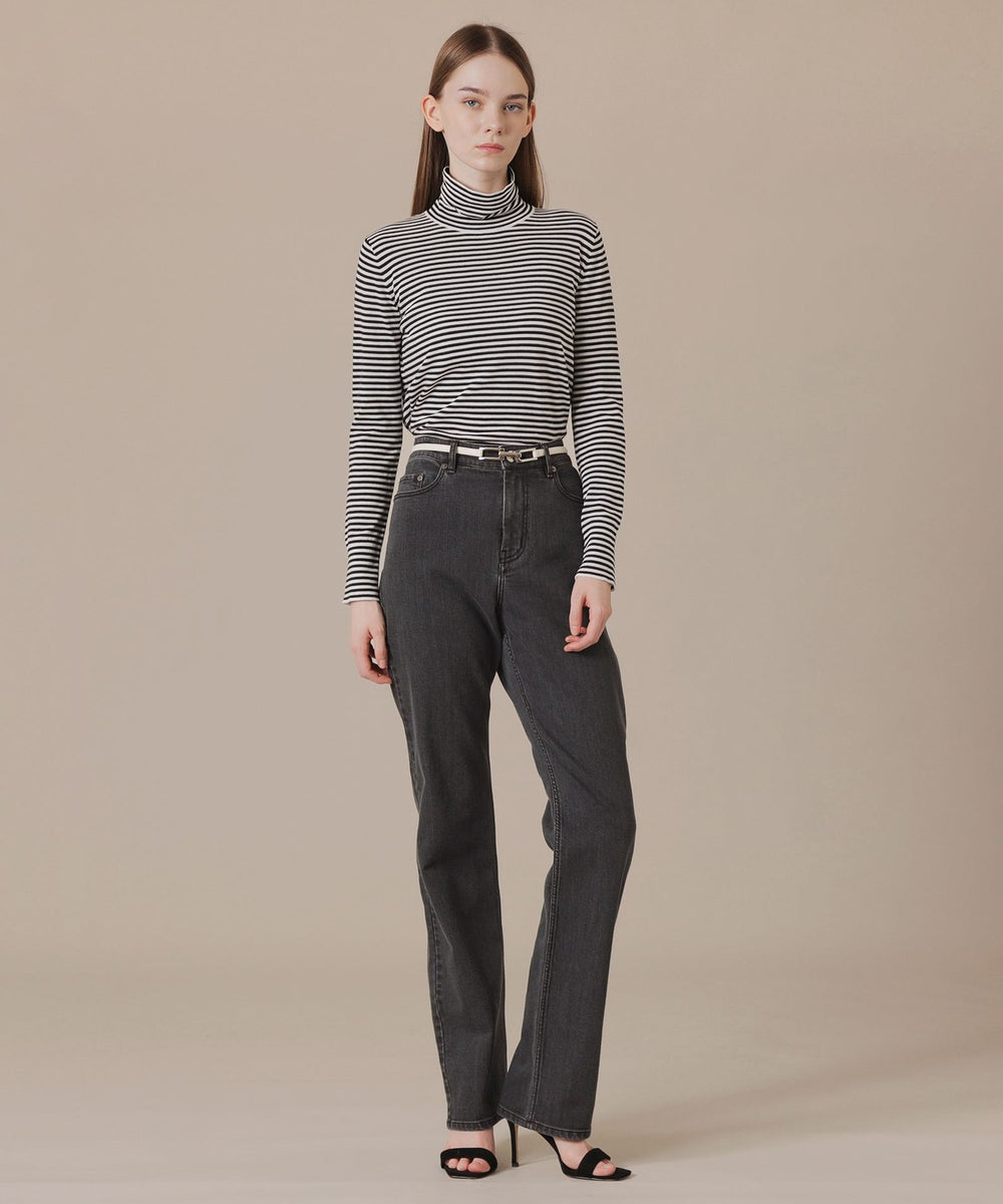 L】【SUPER FINE LAB.】メルテッドサウラコットンタートルネックプル