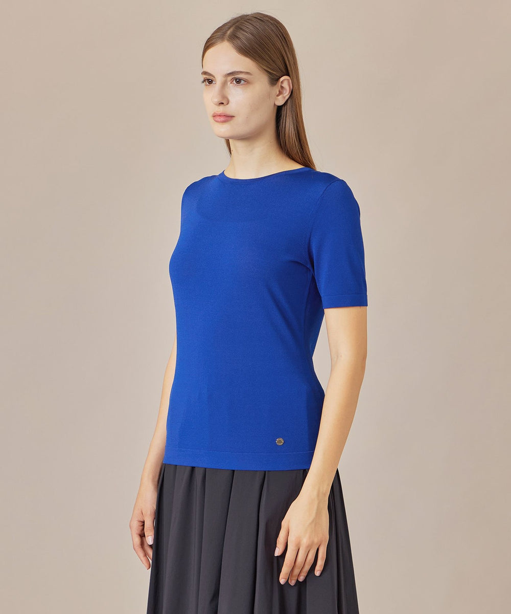 L】【WEB・一部店舗限定】レーヨンナイロンニットプルオーバー