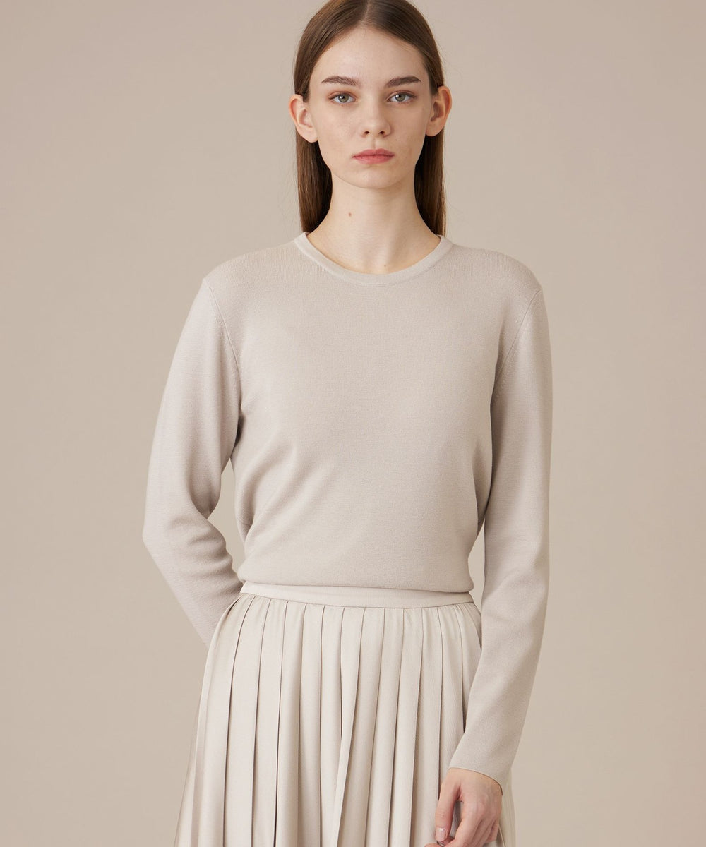 L】レースカラーコンビニットプルオーバー(トップス)｜MACKINTOSH