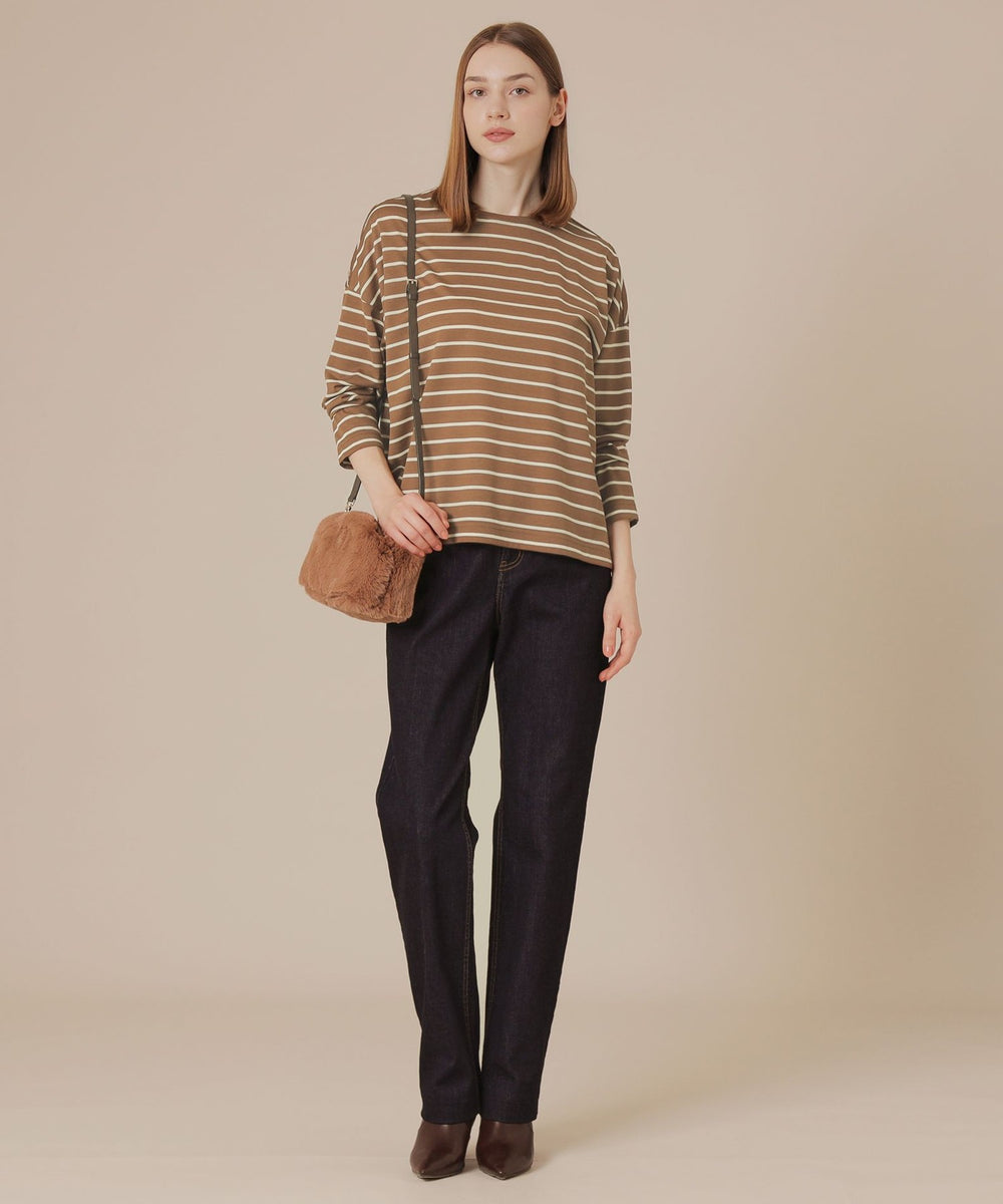 MACKINTOSH LONDON サイズ44　半袖リブニット　ブラウン MACKINTOSH LONDON サイズ44 半袖リブニット ブラウン