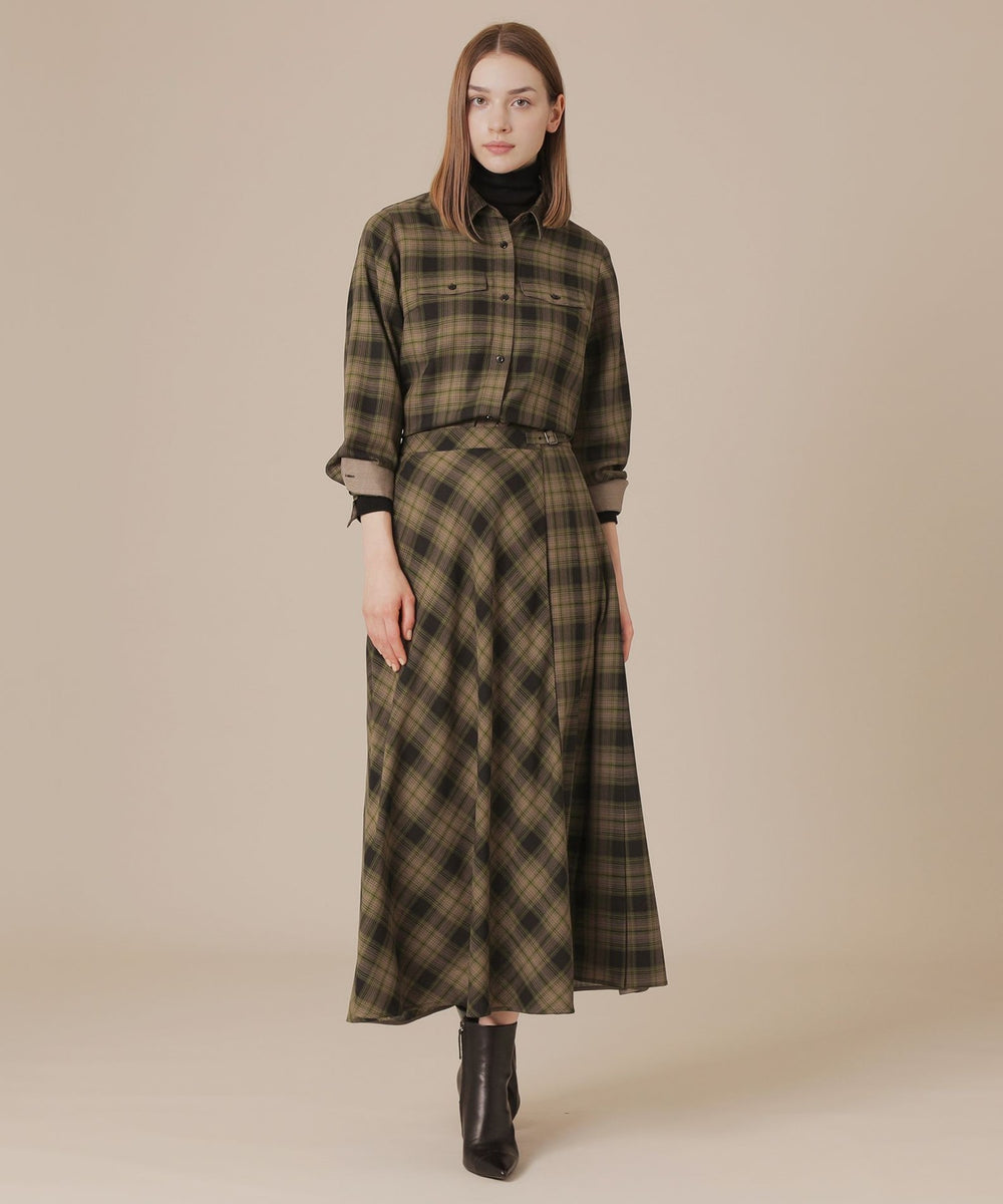 L】ウォッシャブルウールビエラスカート(スカート)｜MACKINTOSH LONDON