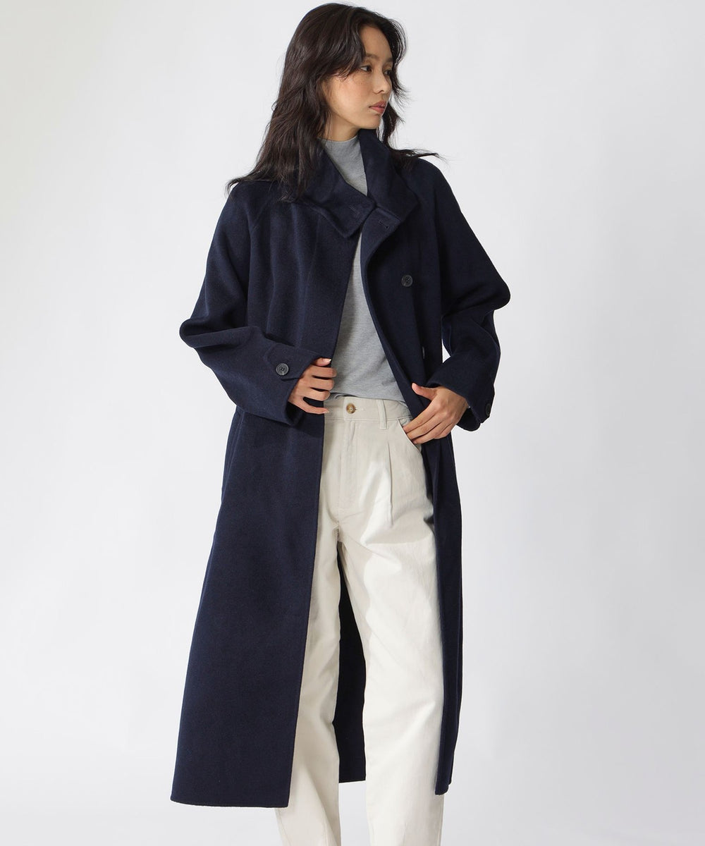SACRA 今季　ウールコート　ネイビー　14万　二回着用のみ LORA ウールコート / LORA JACKET WOMAN(コート)｜ECOALF(エコアルフ