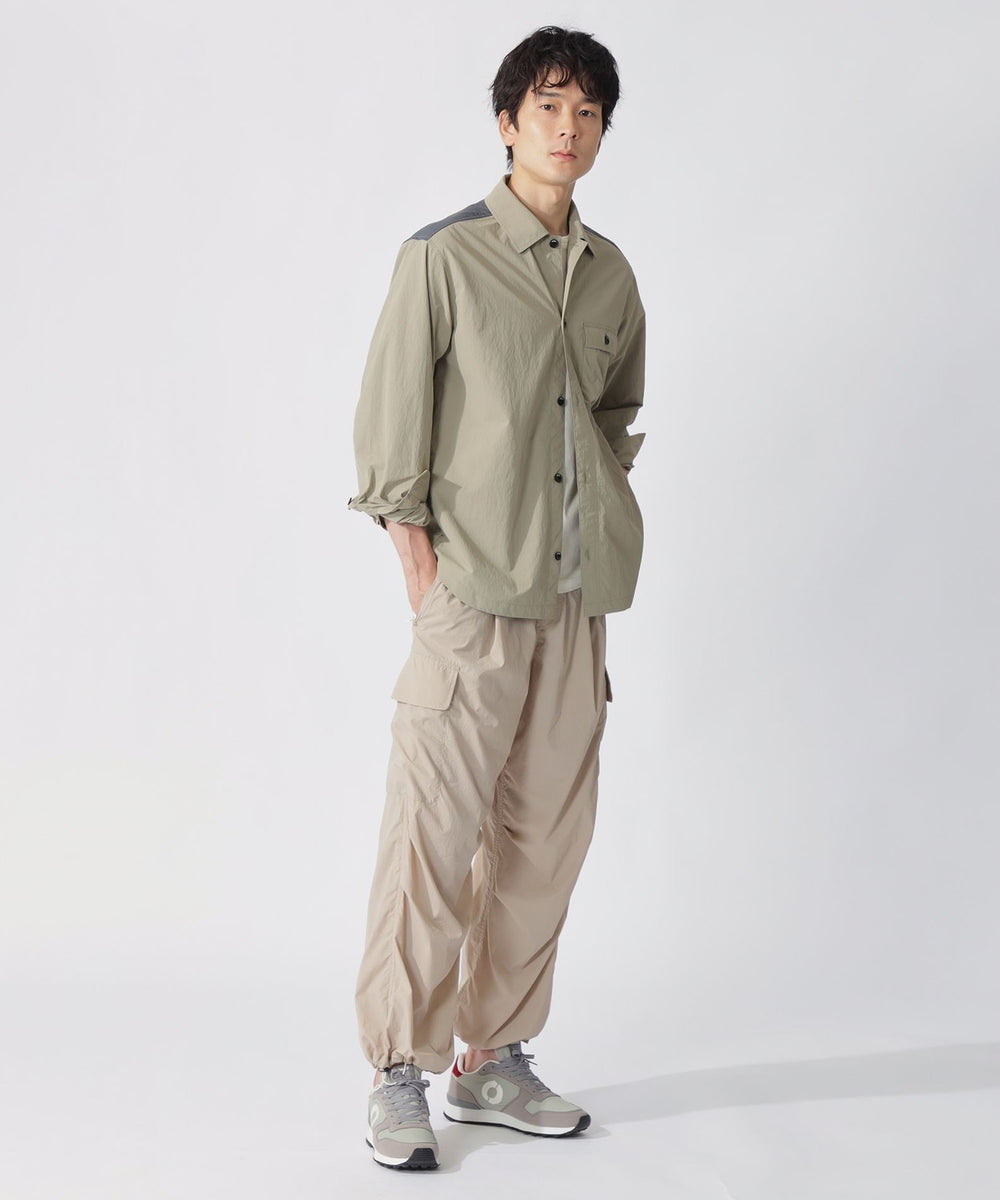 ancellm シャツカバーオール ANCELLM - DENIM PAINT LONG SHIRT/BLACK | NapsNote