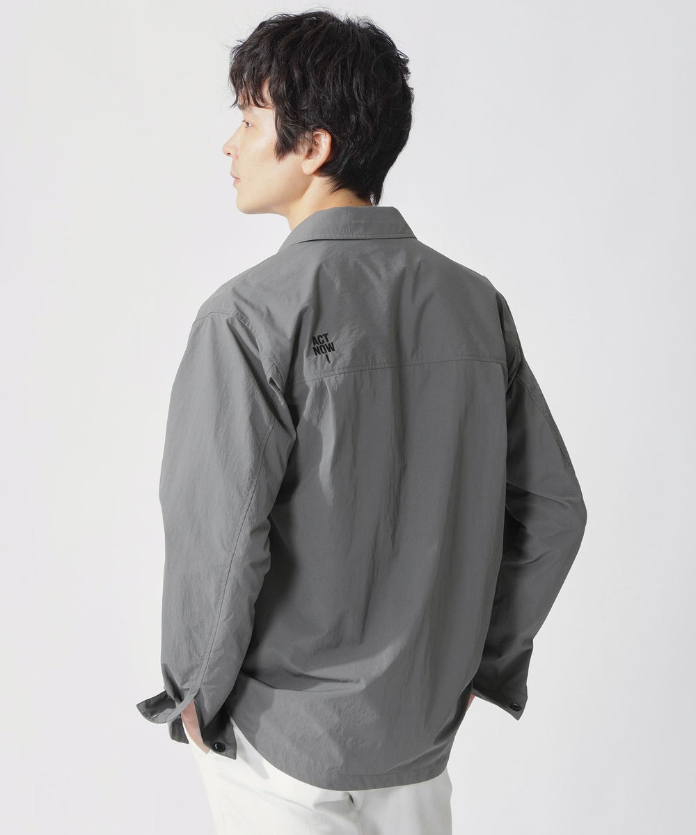 ancellm シャツカバーオール ANCELLM - DENIM PAINT LONG SHIRT/BLACK | NapsNote
