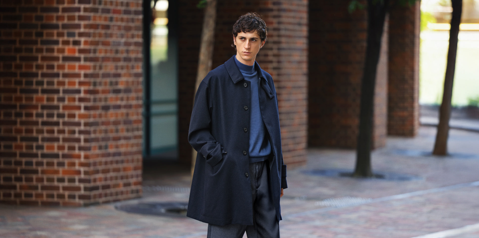 【専用_卍郎様】MACKINTOSH PHILOSOPHY ネイビー コート アニチューブ掲載】ウールメルトン CLYDE（クライド）(コート